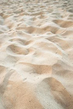 Close-up beach sand texture with fine natural grains and subtle variations .. Stock Photos