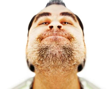 Close up of bearded man Stock Photos