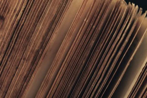 Close up beautiful ancient book pattern background for design. The book is in Stock Photos