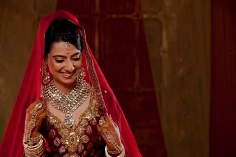 Close-up of a beautiful bride Foto stock