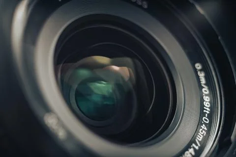 Close up beautiful camera lens. Background pattern for design.. Stock Photos