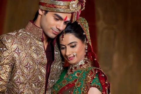 Close-up of beautiful couple Foto stock
