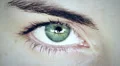 Close up of beautiful green woman's eye HD Footage
