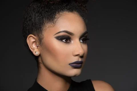 Close of Beautiful Model with a Glamour Style Cosmetics Stock Photos