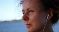 Close up on Beautiful Natural Woman Portrait. Thoughtful Face of Dreamy Girl HD Footage