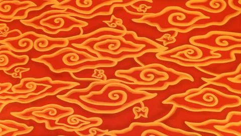 Close up of beautiful red cloud batik wallpaper 写真素材