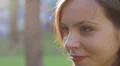 close up of beautiful smiling and laughing young woman HD Footage