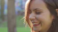 close up of beautiful smiling laughing young woman HD Footage