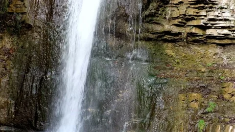 Close-up of a beautiful waterfall. Stock Footage 237384890