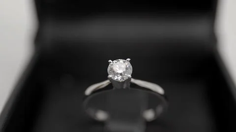 Close up of a beautiful women's diamond ring. 4K UHD. Stock Footage 64958149