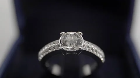 Close up of a beautiful women's diamond ring. 4K UHD. Stock Footage 64958486