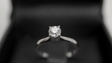 Close up of a beautiful women's diamond ring. 4K UHD. Stock Footage 64958898