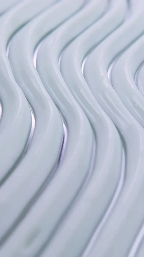 Close up of beauty cream featuring a zigzag pattern. Short video process of.. Stock Footage 340012704