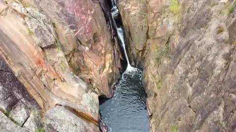 Close up beechworth gorge waterfall Stock Footage 303799207