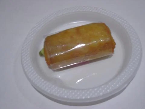 Close-up of beef-filled fried spring rolls Stock-Fotos