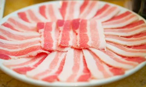 Close-up beef slices Foto stock