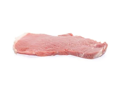 Close up of beef top side on white background Stock Photos