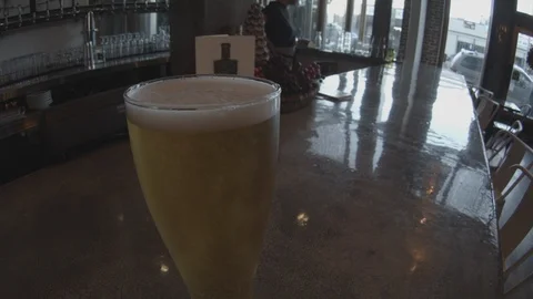 Close Up of Beer At Bar Stock Footage 101427545