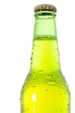 Close up of beer bottle 스톡 사진