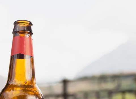 Close-up of a beer bottle Stock Photos