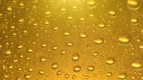 Close up of beer bubbles and water drops texture Stock Footage 77826205