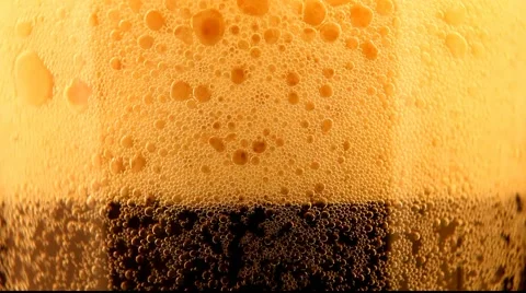Close up of beer with bubbles Stock Footage 46349329