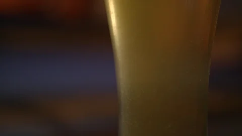 Close up of beer bubbles. Video stock 85496944