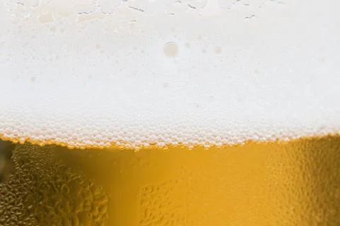 Close Up Of Beer Bubbles Stock Photos