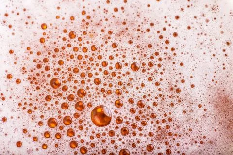Close up of beer bubbles. Stock Photos