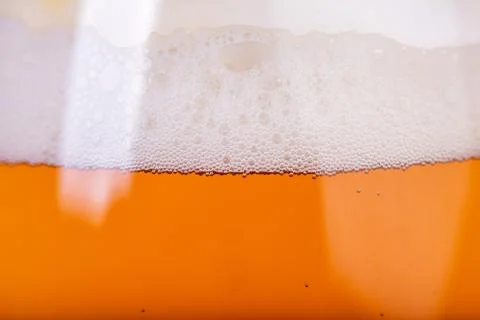 Close up of beer bubbles. Stock Photos