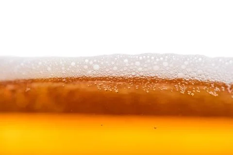 Close up of beer bubbles. Foto stock
