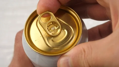 Close up of beer can opening Stock Footage 111377900