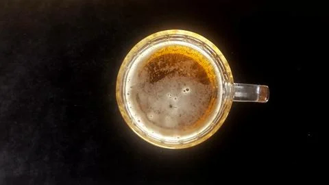 Close up of a beer cup with beer Fotos Stock