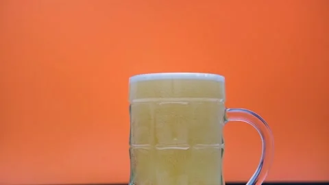 Close-up of beer in a mug Video stock 268791648