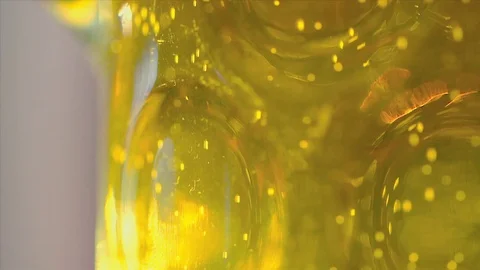 A close up of a beer stein with a pan up and down. We see the handle of the stei Stock Footage 87857065