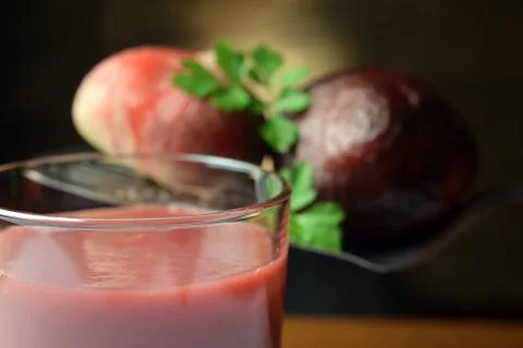 Close up of beetroot juice Stock Photos