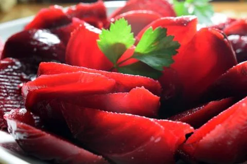 Close up on beetroot salad. Stock Photos