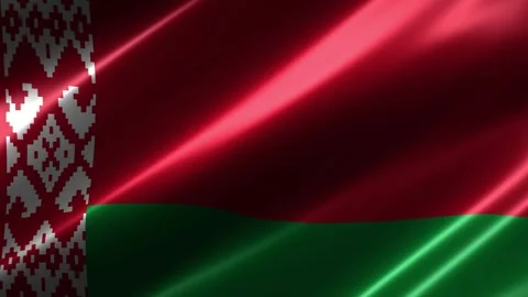 Close up of the Belarus flag blowing in the wind Stock-Footage 348686058