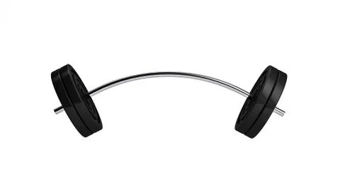Close up of bending barbell Stock Illustration