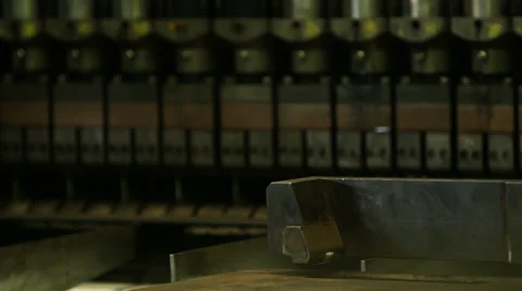 Close-up bending of wire rods Stock Footage 34262048