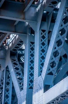 Close up of the Benjamin Franklin Bridge Stock Photos