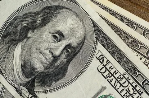 Close-up on benjamin franklin Stock Photos