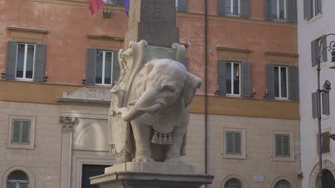 Close Up of Bernini's Obelisk Video stock 85265661