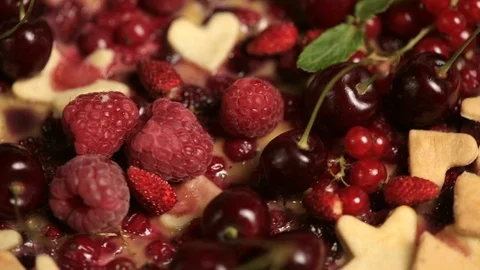 Close-up of berry pie. Stock Footage 116821451