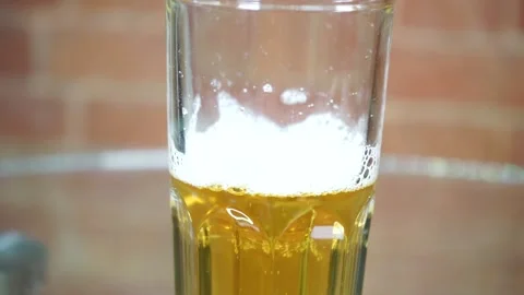 A close up of a beverage in a glass Video stock 134961302