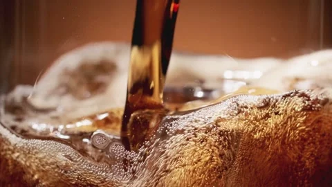 Close-up of beverage ice cube bubbles Stock Footage 241296360