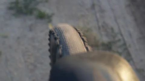 Close up of a Bicycle wheel Stock Footage 66013752