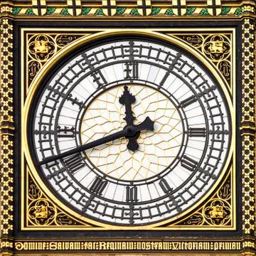 Close-up of Big Ben, Clock Tower, Westminster Palace, London Stock Photos