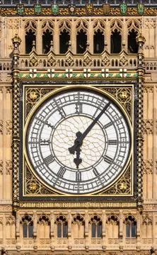 Close up of Big Ben's Clock Face Stock Photos