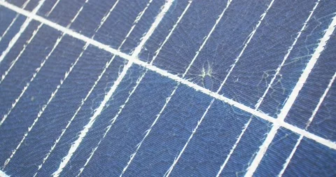 Close up of the big crack in a solar panel at the station, 4k Stock Footage 136356179